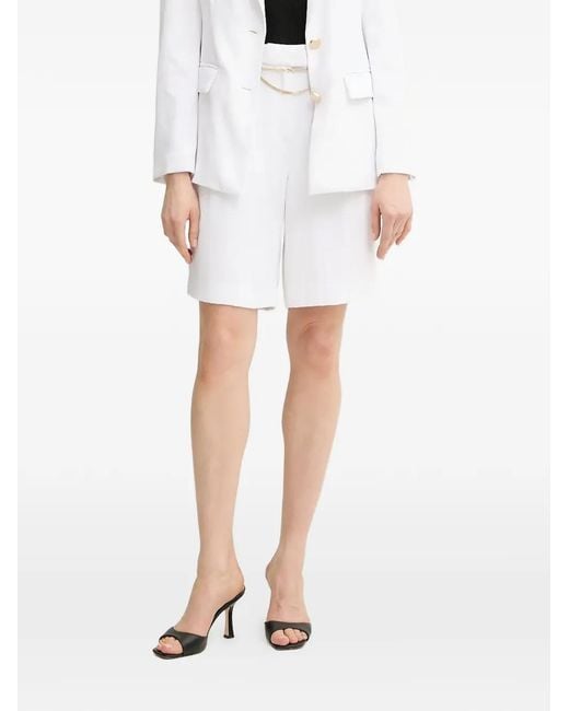 Fracomina White Chain Detail Shorts