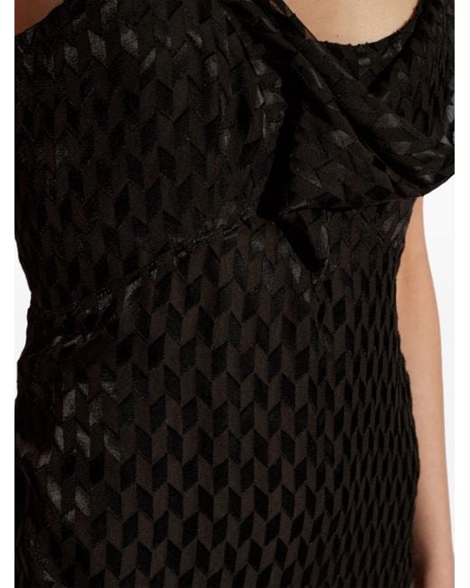 Isabel Marant Black Devoré-effect Sleeveless Dress