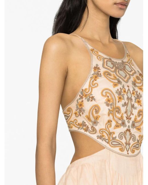 Zimmermann Natural Devi Midi Dress
