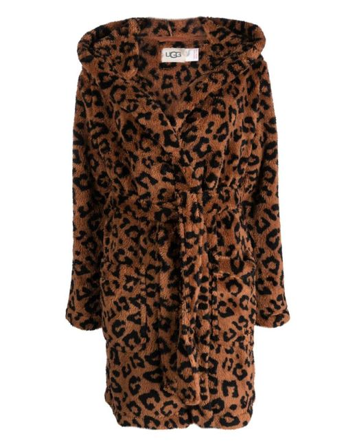 UGG Leopard print Belted Robe in Brown Lyst Canada
