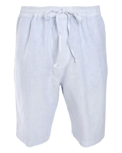 メンズ 120% Lino ドローストリング ショートパンツ Blue
