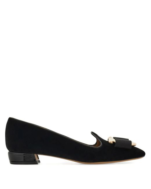 Ferragamo Black Gancini-Embellished Pumps