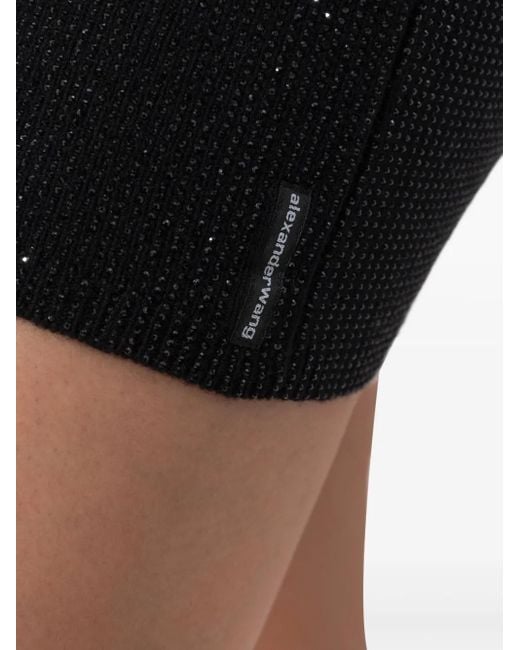 Alexander Wang Mini-Rok Met Stras in het Black