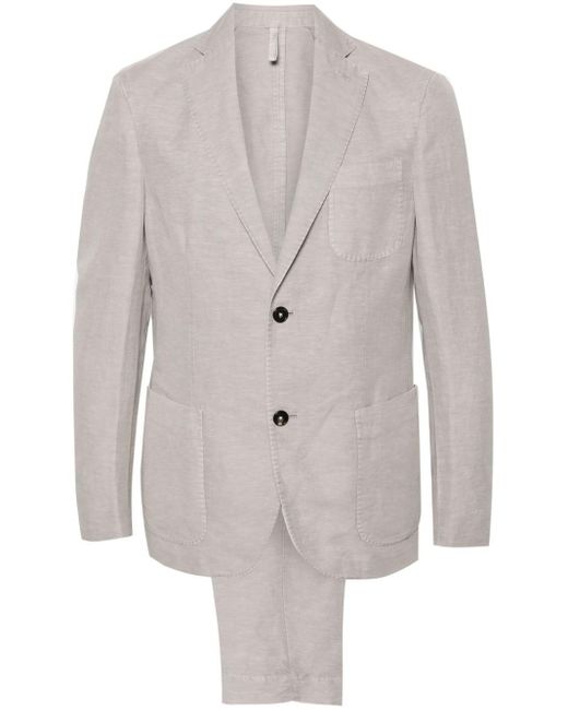 Incotex White Notched-lapels Single-breasted Suit for men