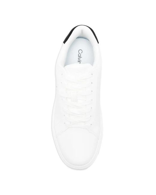 Calvin Klein White Logo-Detail Sneakers for men
