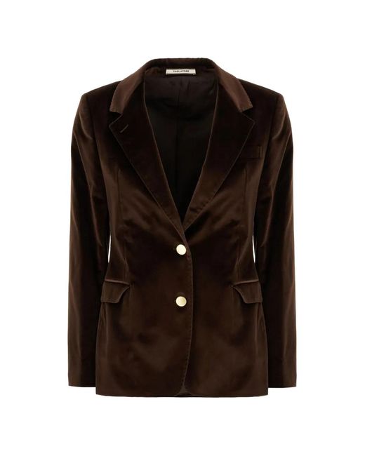 Tagliatore Black Velvet-Effect Blazer