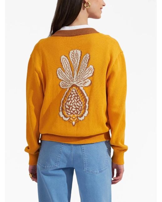 LaDoubleJ Orange Pineapple Cardigan