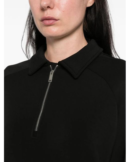 Woc Black Concord Quarter-Zip Raglan-Sleeve Polo Sweater