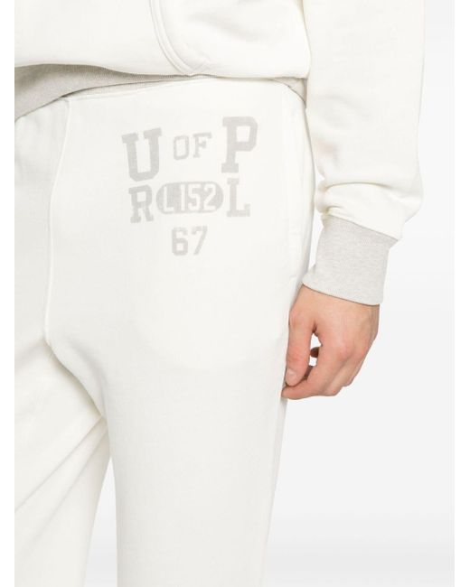 Polo Ralph Lauren White Graphic-print Track Pants for men