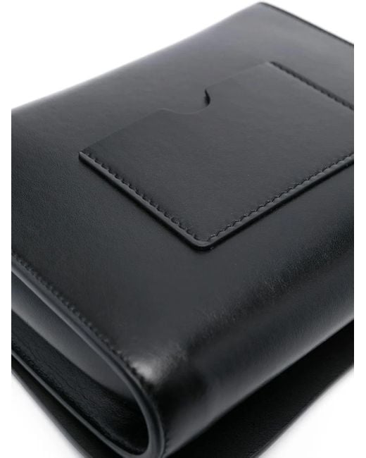 David Koma Black Logo Plaque Shoulder Bag