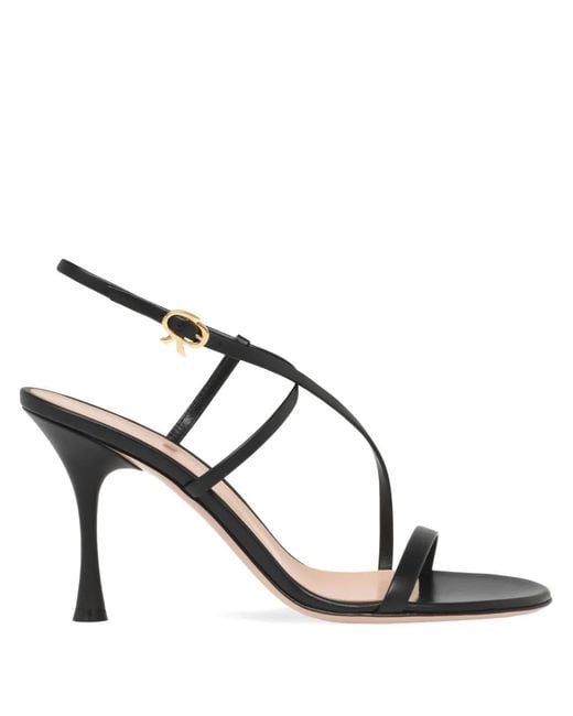 Gianvito Rossi Metallic 70Mm Ascent Cross-Over Sandals