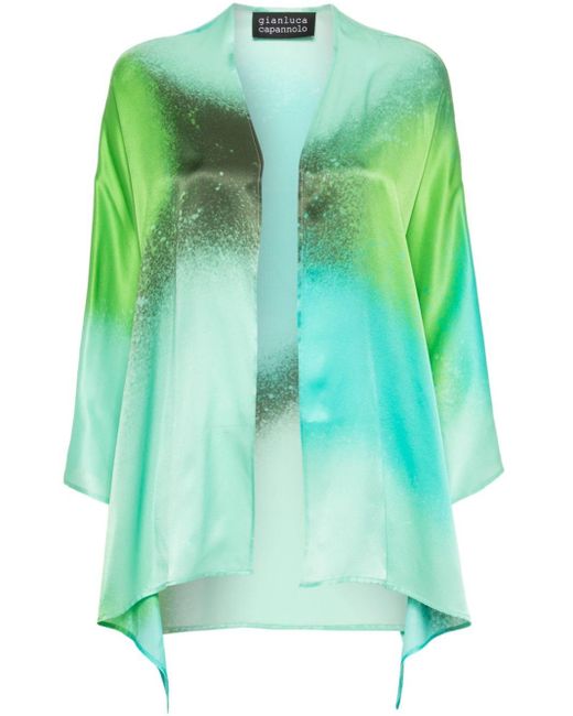 Gianluca Capannolo Green Eve Abstract Pattern Cardigan