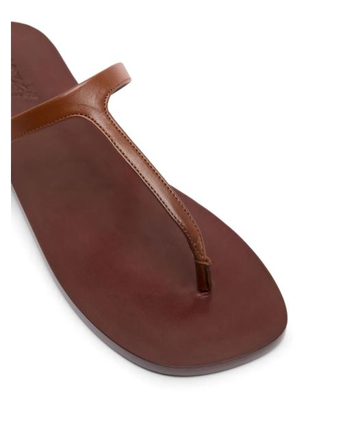 Marsèll Brown Leather Flip Flops