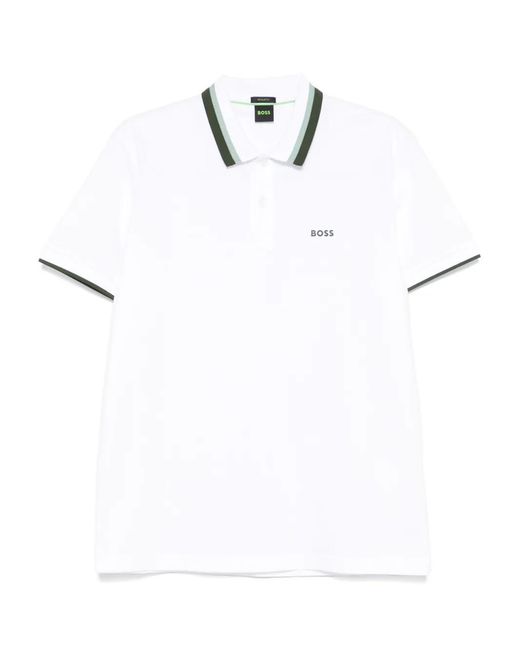 Polo De Algodón Boss de hombre de color White