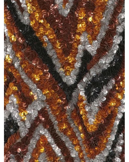 Tom Ford Brown Sequined Patterned Top