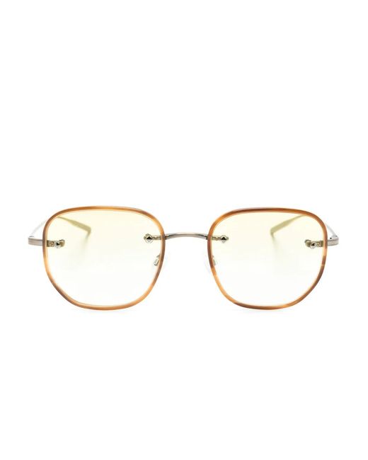 Barton Perreira Natural Tyrone Tortoiseshell Square-Frame Sunglasses