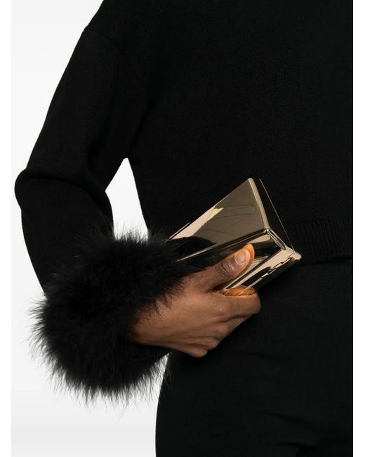 Valentino Garavani Black Cashmere Jumper With Feathers