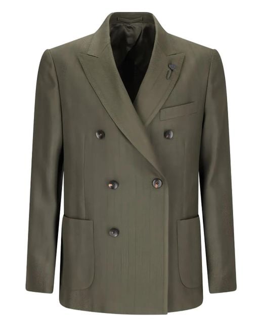 メンズ Lardini ダブルジャケット Green