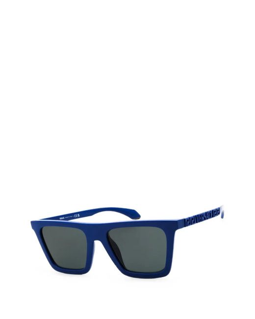 Versace Blue Rectangle-Frame Sunglasses for men