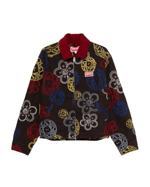 KENZO Black X Futura 2000 Floral Zip Jacket for men