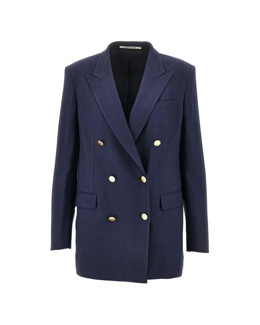 Tagliatore Blue Jasmine Double-Breasted Blazer