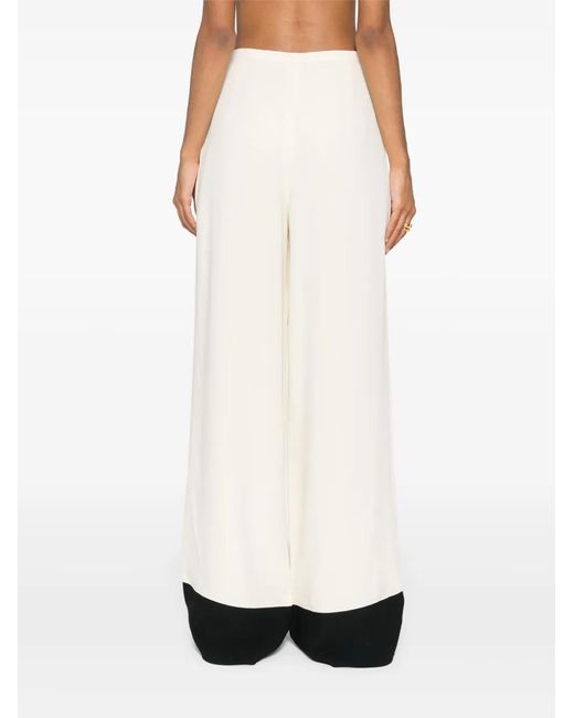 Taller Marmo White Marlene Corniche Palazzo Trousers