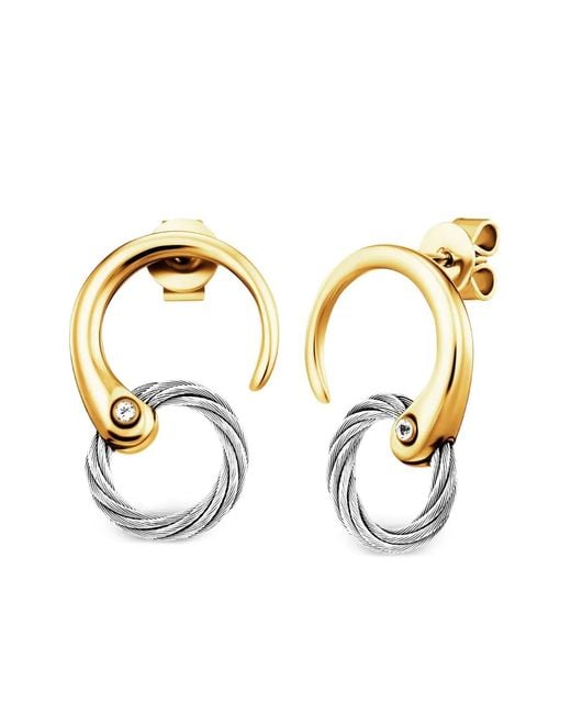 Charriol Metallic Zen Extension Earrings