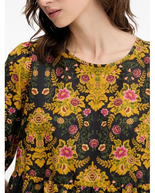 Farm Rio Yellow Floral Mini Dress