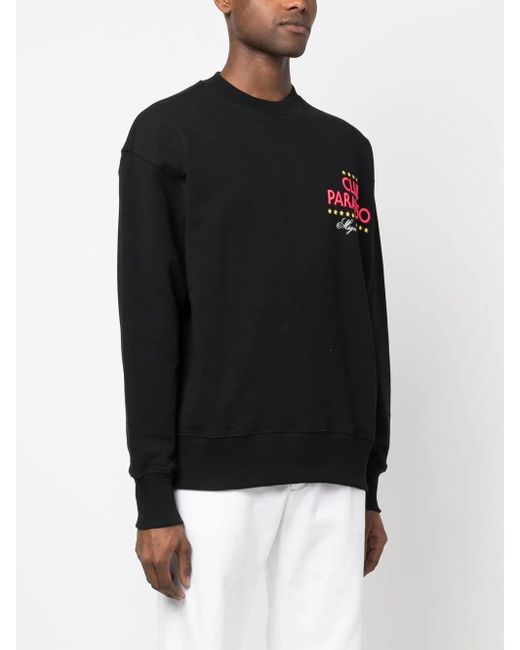 MSGM Black Logo-Print Sweatshirt for men