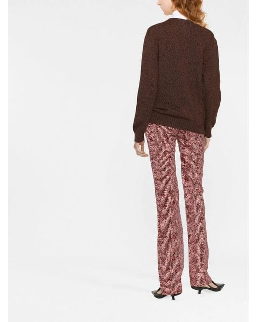 Prada Brown High-Neck Wool-Cashmere Jumper