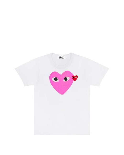 COMME DES GARÇONS PLAY Pink Crew-Neck T-Shirt
