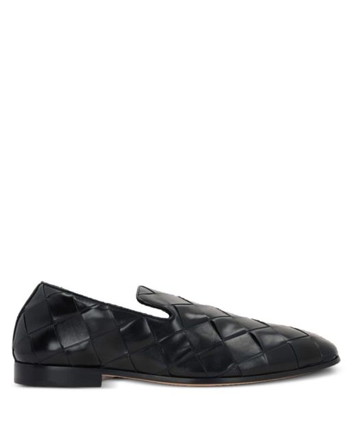 Bottega Veneta Loafer mit Intrecciato-Muster in Black für Herren