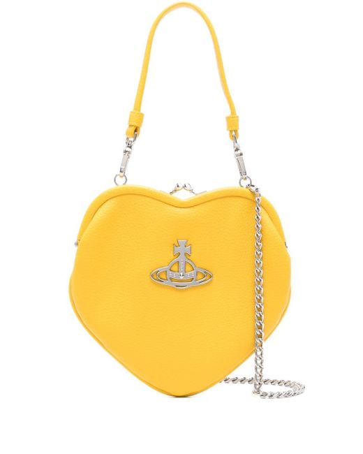 Vivienne Westwood Yellow Belle Heart Tote Bag