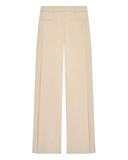 Courreges Natural Pleated-Detail Trousers