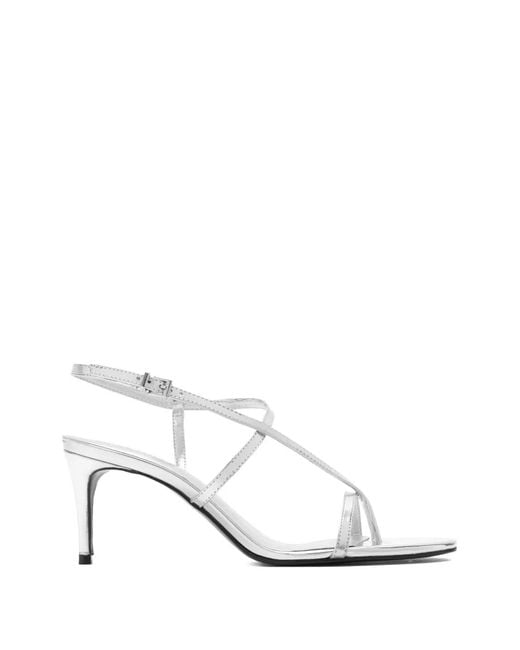 SCHUTZ SHOES White Azure Crossover-Strap Heeled Sandals