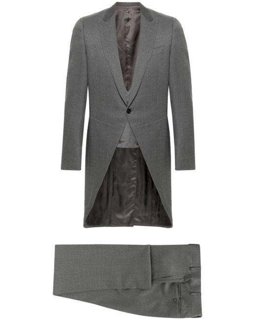 Single-breasted wool suit di Canali in Gray da Uomo