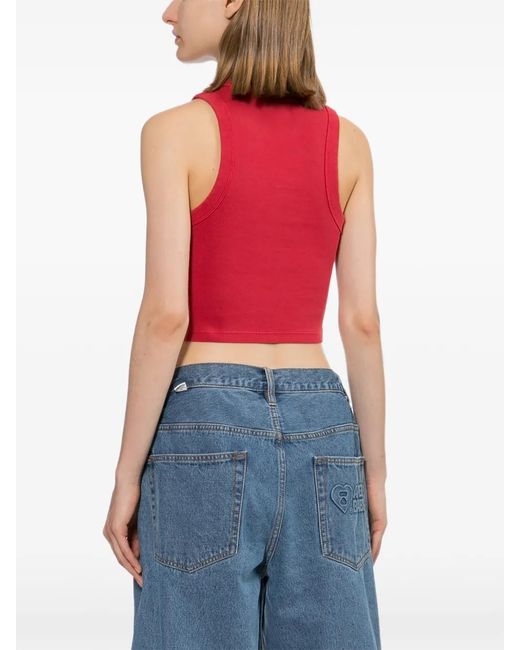 AAPE BY A BATHING AP Red Logo Tank Top