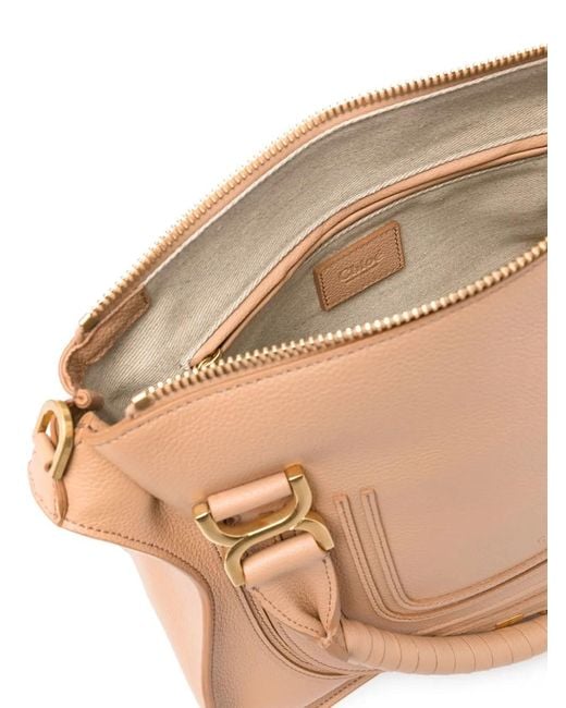 Chloé Natural Medium Marcie Double Carry Tote Bag
