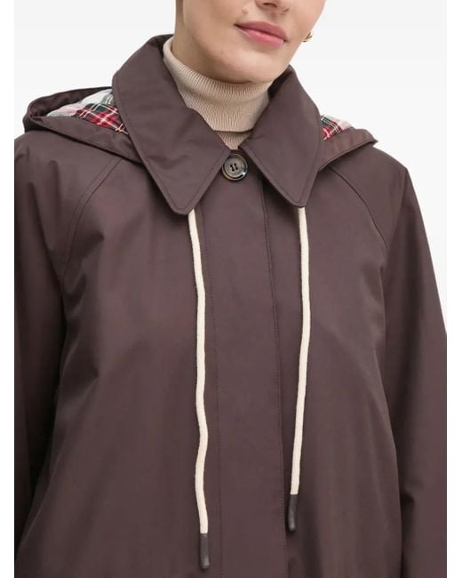 Barbour X Alexa Chung Natalie Jas Met Capuchon in het Brown