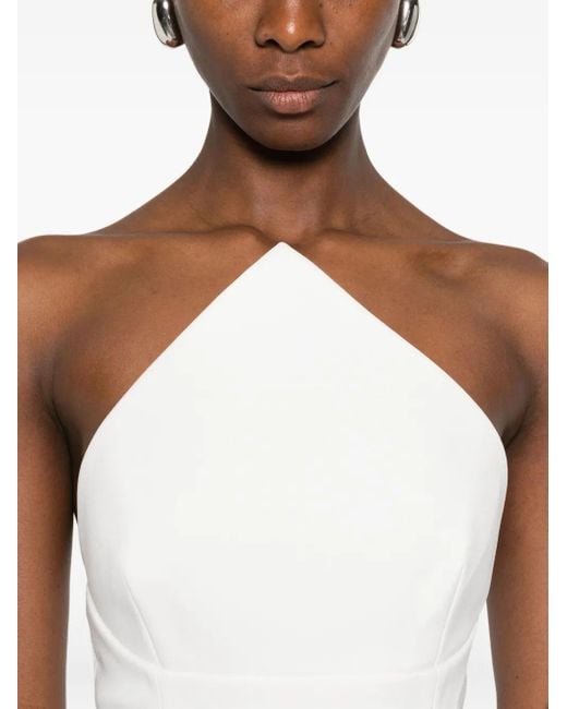 Solace London White Senna Strapless Maxi Dress