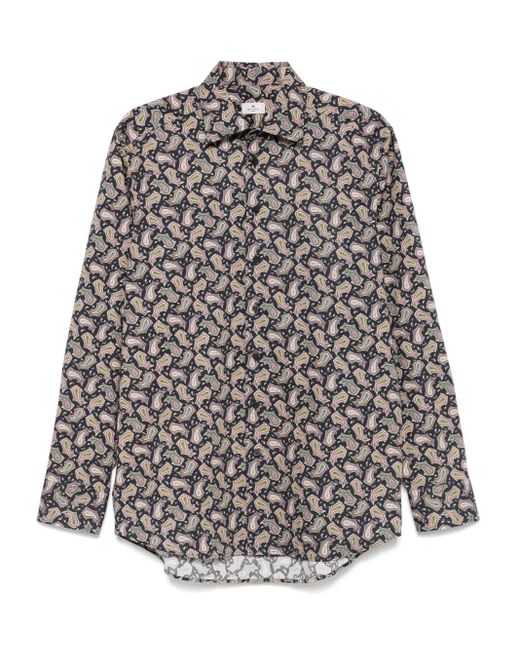 Etro Gray Roma Shirt Clothing for men