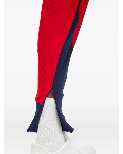 Adidas Red Logo-Detail Track Pants for men