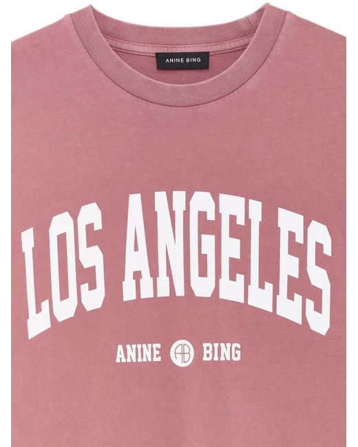 Anine Bing Pink Cade Tee Los Angeles University