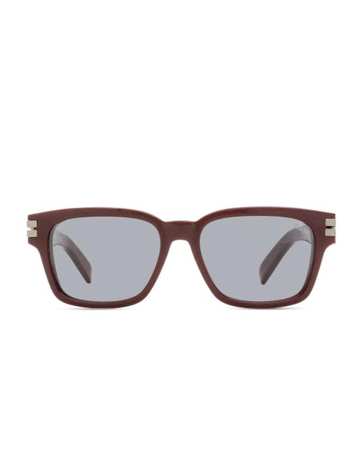 Zegna Gray Rectangular-Frame Sunglasses for men