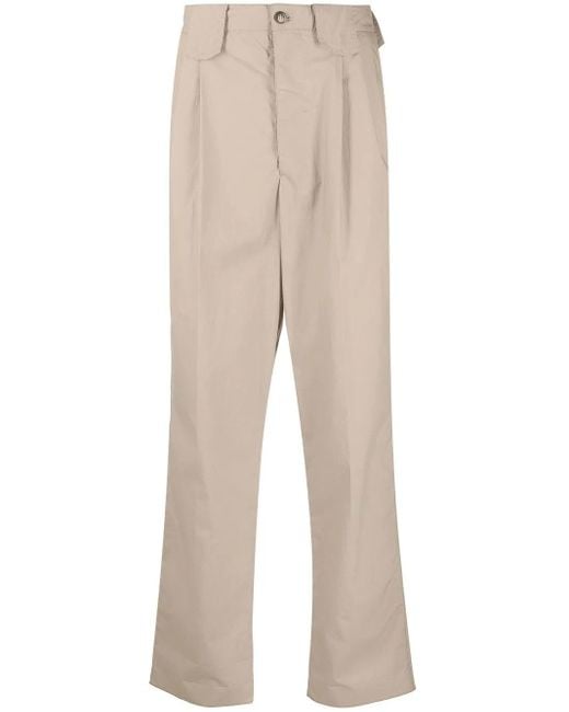 Nanushka Natural High-Rise Pleated Trousers for men