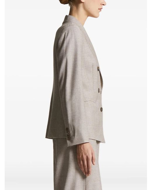 Peserico Natural Double-Breasted Blazer