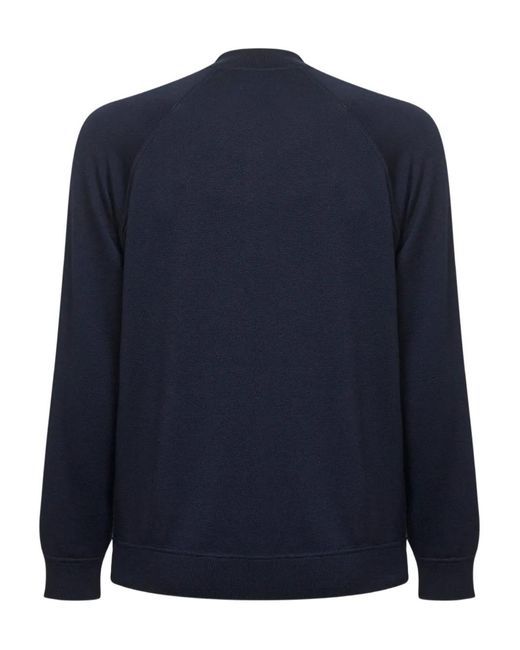 D4.0 Blue Pull Nervuré À Col Bomber for men