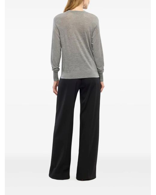 Another Tomorrow Gray Merino-Wool Jumper