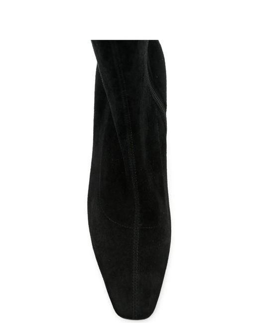 Linda Baumann Black Block-Heel Boots