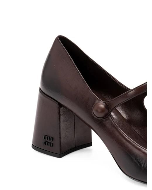 Miu Miu Brown Mary Jane Pumps